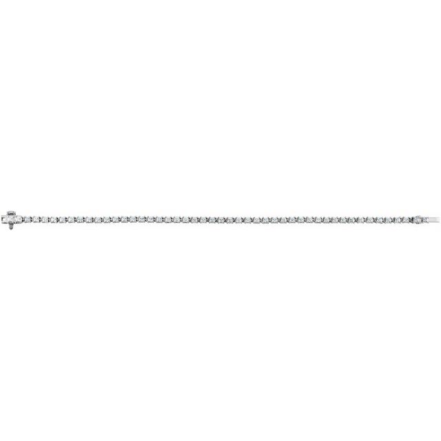 14K White 2 1/2 CTW Lab-Grown Diamond 7" Line Bracelet