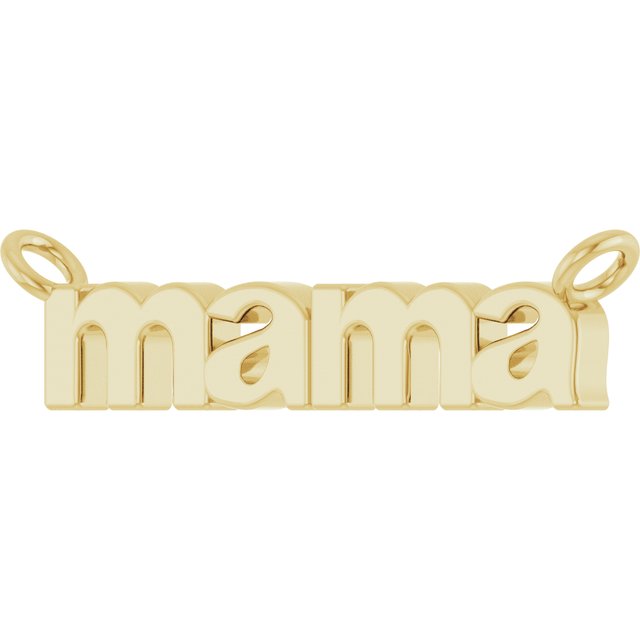 10K Mama Necklace Center Crafted with Quality and Elegant Design