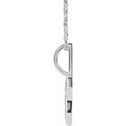 Platinum Star of David 16-18" Necklace