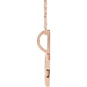 14K Rose Star of David 16-18" Necklace