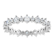 Platinum 1 CTW Natural Diamond Eternity Band Size 7