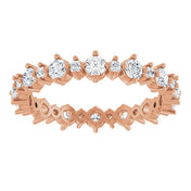 14K Rose 1 CTW Natural Diamond Eternity Band Size 7