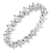 14K White 1 CTW Natural Diamond Eternity Band Size 7