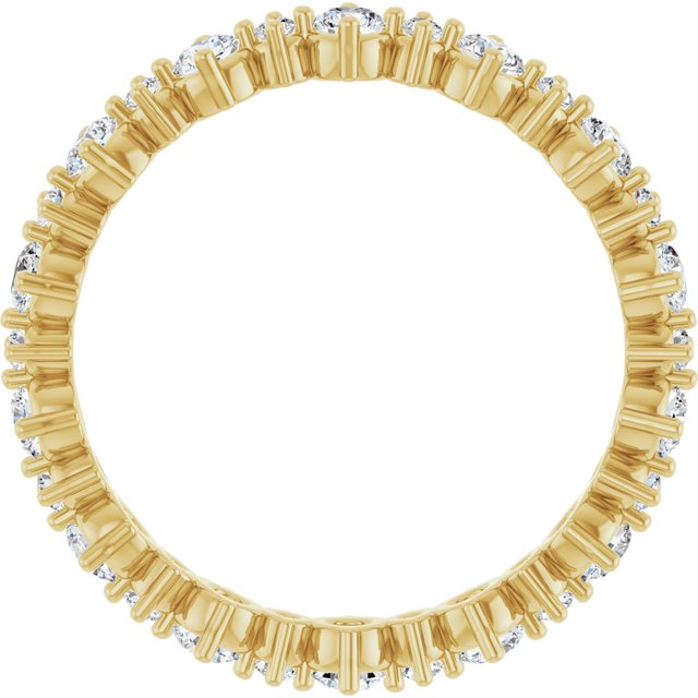 14K Yellow 1 CTW Natural Diamond Eternity Band Size 7