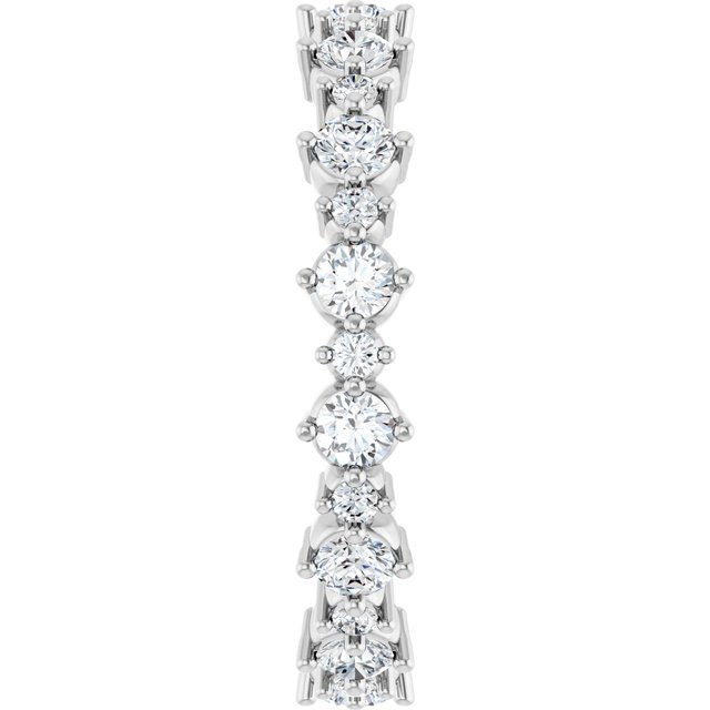 14K White 1 CTW Natural Diamond Eternity Band Size 7