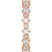 14K Rose 1 CTW Natural Diamond Eternity Band Size 7