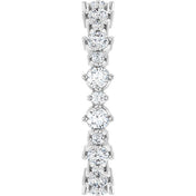 Platinum 1 CTW Natural Diamond Eternity Band Size 7