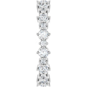 Platinum 1 CTW Natural Diamond Eternity Band Size 7