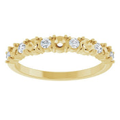 14K Yellow 5-Stone 1/5 CTW Natural Diamond Semi-Set Family Stackable Ring