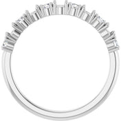 Sterling Silver 5-Stone 1/5 CTW Natural Diamond Semi-Set Family Stackable Ring
