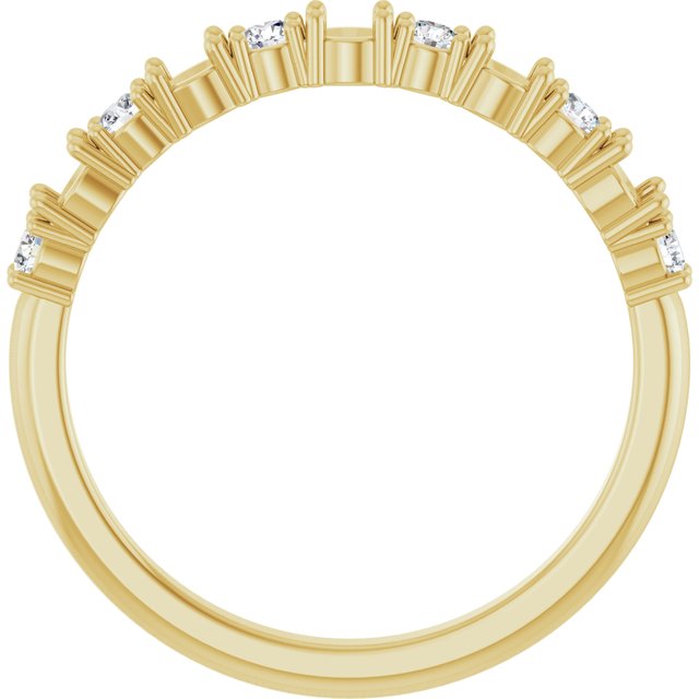 14K Yellow 5-Stone 1/5 CTW Natural Diamond Semi-Set Family Stackable Ring