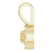 14K Yellow 3 mm Natural Citrine & .03 CTW Natural Diamond Halo-Style Pendant