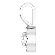 14K White 1/8 CTW Natural Diamond Halo-Style Pendant