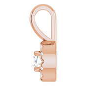 14K Rose 1/8 CTW Natural Diamond Halo-Style Pendant