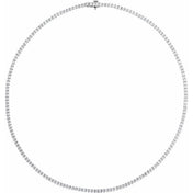 14K Lab-Grown Diamond Line Necklace with 5 7/8 to 7 1/4 CTW in Various Lengths
