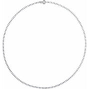 14K Lab-Grown Diamond Line Necklace with 5 7/8 to 7 1/4 CTW in Various Lengths