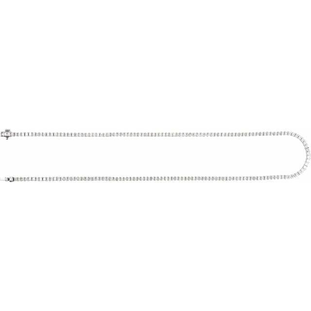 14K Lab-Grown Diamond Line Necklace with 5 7/8 to 7 1/4 CTW in Various Lengths