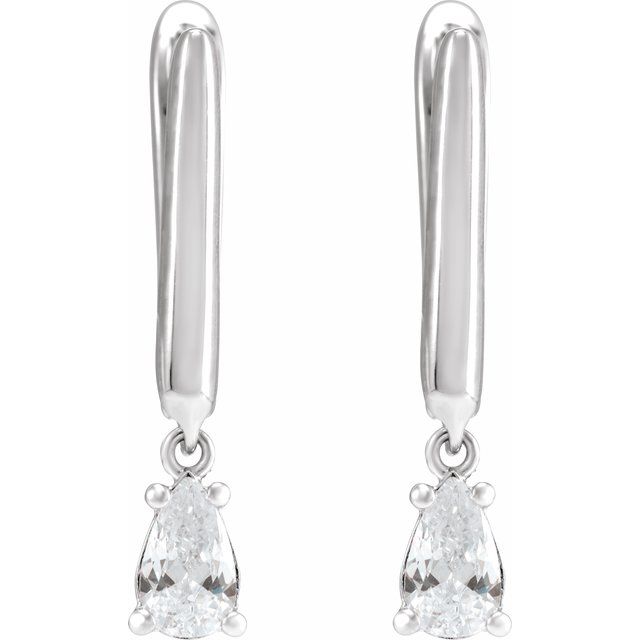2 CTW Lab-Grown Diamond Lever Back Earrings