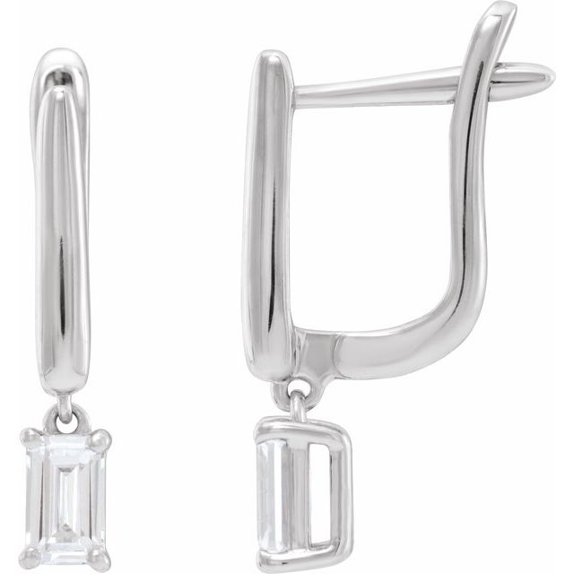 4 CTW Lab-Grown Diamond Lever Back Earrings
