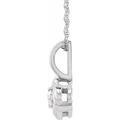 Sterling Silver 1/6 CT Natural Diamond Knot 18" Necklace