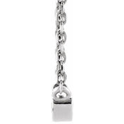 Sterling Silver .06 CT Natural Diamond Solitaire 16-18" Necklace