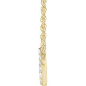 14K Yellow 1/8 CTW Natural Diamond Lowercase Initial D 16" Necklace
