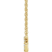 14K Yellow 1/10 CTW Natural Diamond Lowercase Initial S 16" Necklace