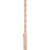 14K Rose 1/10 CTW Natural Diamond Lowercase Initial Z 16" Necklace