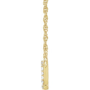 14K Yellow 1/10 CTW Natural Diamond Lowercase Initial Z 16" Necklace