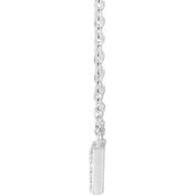 Sterling Silver 1/10 Natural Diamond "Mama" 16" Necklace