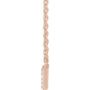 14K Rose 1/10 Natural Diamond "Mama" 16" Necklace