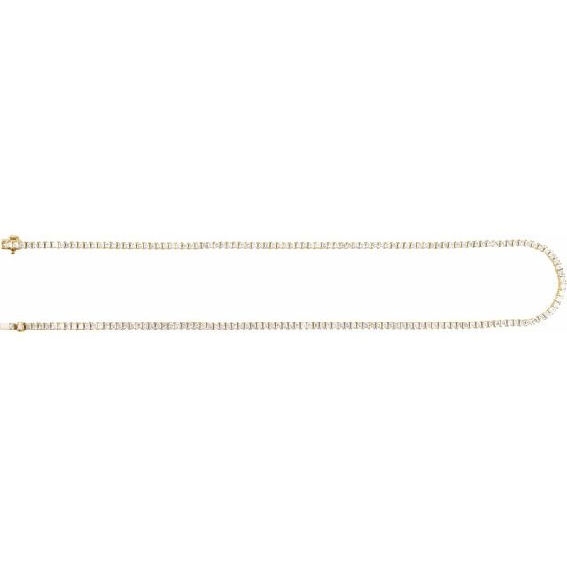 14K Lab-Grown Diamond Line Necklace with 5 7/8 to 7 1/4 CTW in Various Lengths