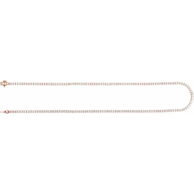 14K Lab-Grown Diamond Line Necklace with 5 7/8 to 7 1/4 CTW in Various Lengths