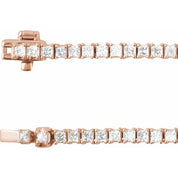 14K Lab-Grown Diamond Line Necklace with 5 7/8 to 7 1/4 CTW in Various Lengths