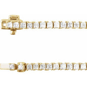 14K Lab-Grown Diamond Line Necklace with 5 7/8 to 7 1/4 CTW in Various Lengths