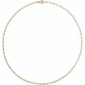 14K Lab-Grown Diamond Line Necklace with 5 7/8 to 7 1/4 CTW in Various Lengths