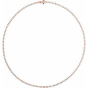 14K Lab-Grown Diamond Line Necklace with 5 7/8 to 7 1/4 CTW in Various Lengths