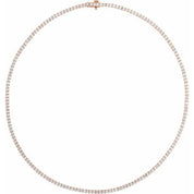 14K Lab-Grown Diamond Line Necklace with 5 7/8 to 7 1/4 CTW in Various Lengths