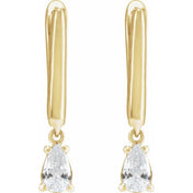 14K Yellow 1/2 CTW Lab-Grown Diamond Lever Back Earrings