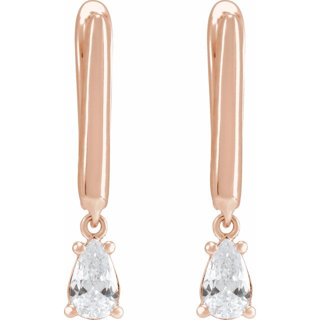2 CTW Lab-Grown Diamond Lever Back Earrings
