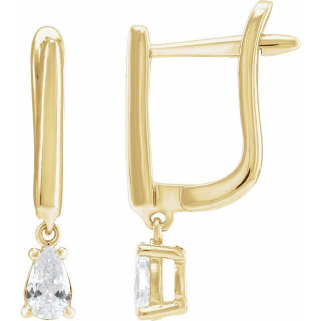 2 CTW Lab-Grown Diamond Lever Back Earrings