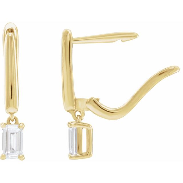 4 CTW Lab-Grown Diamond Lever Back Earrings