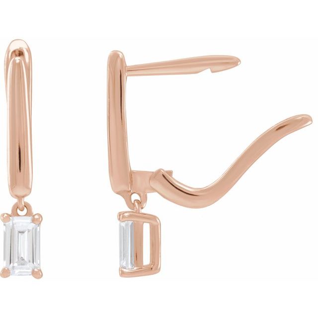 4 CTW Lab-Grown Diamond Lever Back Earrings