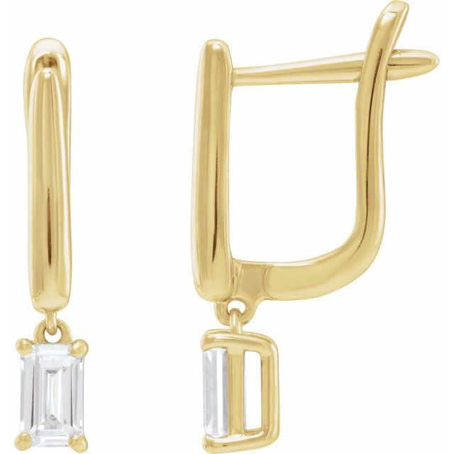 4 CTW Lab-Grown Diamond Lever Back Earrings