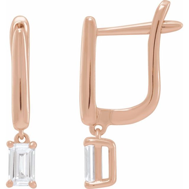 4 CTW Lab-Grown Diamond Lever Back Earrings