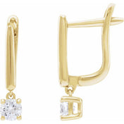 14K Yellow 1/2 CTW Lab-Grown Diamond Lever Back Earrings