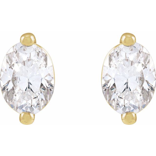 14K Yellow 1/2 CTW Natural Diamond Stud Earrings