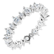 Platinum 7/8 CTW Natural Diamond Eternity Band Size 4