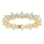 14K Yellow 7/8 CTW Natural Diamond Eternity Band Size 4