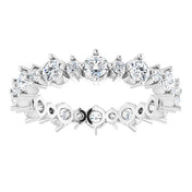 Platinum 7/8 CTW Natural Diamond Eternity Band Size 4